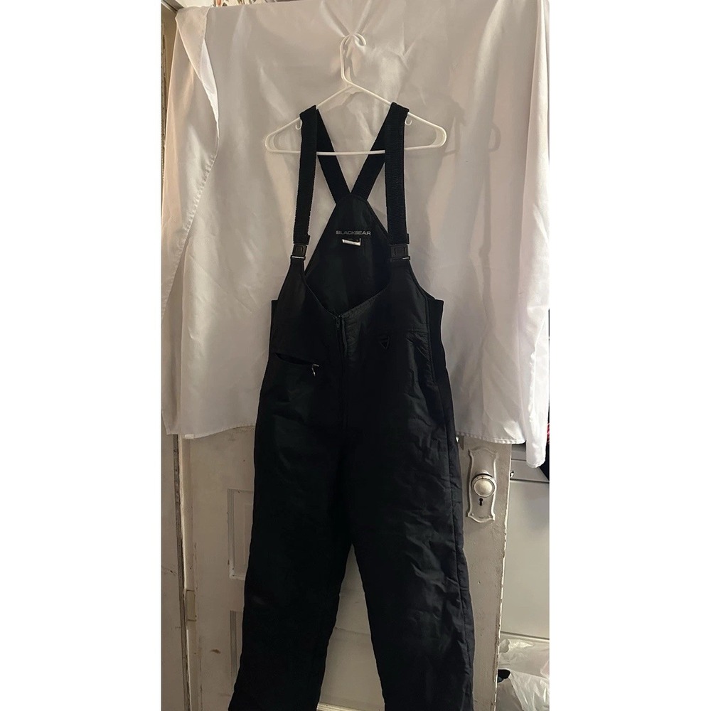 Black Bear Black Snow Bib Overalls / Insulated Ski Pants Size L